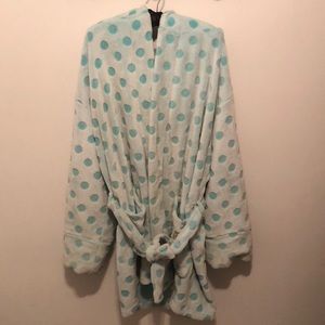 PINK soft touch hooded robe